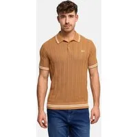 Indicode Poloshirt Herren INLuner Polo- Sommershirt Strick-Polo aus Baumwolle mit Jacquard-Struktur