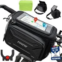 LuxusKollektion Lenkertasche Lenkertasche Fahrrad mit Lenkeradapter E Bike 6L Vorne wasserdicht