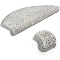 Metzker® Stufenmatte Stufenmatten Ventura Halbrund Lichtgrau 16 Stück, halbrund, Höhe: 8 mm, 16 Stück im Set
