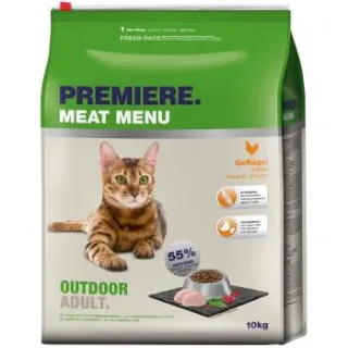 PREMIERE Meat Menu Trockenfutter Katze Adult Outdoor Geflügel 2x10 kg