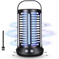 oyajia Ultraschall-Tierabwehr Insektenvernichter Mückenlampe UV-Lampe Insektenfalle mit 4000mAh-Akku, Mückenlampe Elektrisch, 360° Schutz & Leicht zu Reinigen