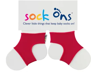 Sock Ons Babysöckchenhalter rot