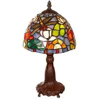 BIRENDY Stehlampe Birendy Tischlampe Tiffany Style Libellen Tiff146 Motiv Lampe