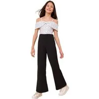 LIPSY Jumpsuit Lipsy Bardot-Jumpsuit mit Schleife und Pünktchen (1-tlg)