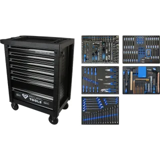 Brilliant Tools Werkstattwagen mit 7 Schubladen und 347 Werkzeugen - BT153347