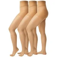 Next Feinstrumpfhose 3 x Glänzende Strumpfhosen 20 Den, transparent (1 St)