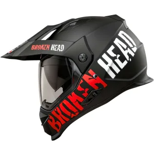 Broken Head Endurohelm Mit Sonnenblende Made2Rebel Rot