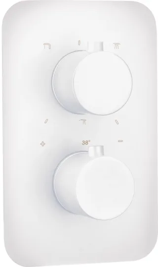 Neuesbad Unterputz Thermostat Brausearmatur - rund, Oberfläche: weiss matt NB1DEBXY_AEBT1