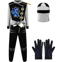 Katara Partyanzug Kinderkostüm Ninja Krieger für Jungs und Mädchen, mit Maske und Handschuhen, Fasching, Karneval, Halloween, Verkleidung