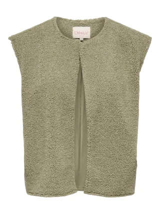 ONLY - ONLVITA TEDDY VEST PNT CS Silver Sage - Gr. - S