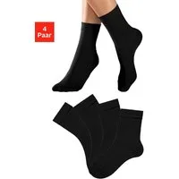 H.I.S Socken für Kinder Damen Unisex aus Baumwolle atmungsaktiv Mittelhocher Schaft (Packung, 4-Paar) in unterschiedlichen Farbzusammenstellungen