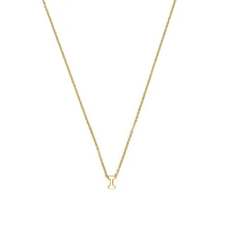 Luxenter Halskette mit 18-karätiger Gelbgold-Finish – Alphabet