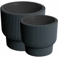 VidaAtHome.de Blumentopf Design-Pflanzgefäße-Set ULEY (2er Set)