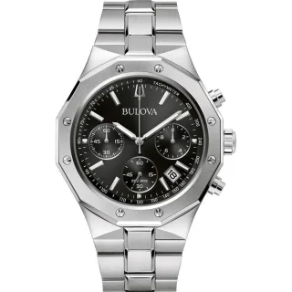 Bulova Precisionist Herren Silber Uhr 96B410