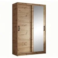 Beautysofa Kleiderschrank HELA moderner Kleiderschrank mit Spiegel (Schiebetürenschrank mit Kleiderstange und Regalböden, Schrank für Schlafzimmer, Flur & Ankleidezimmer) wahlweise ohne oder mit Schubkasteneinsätzen