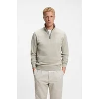 BOSS ORANGE Sweatshirt Zetrust (1-tlg) Troyerkragen mit Reißverschluss, Regular Fit, BOSS-Label