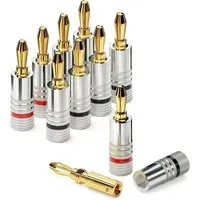 conecto conecto Bananenstecker 8er-Set Professionell, für alle Lautsprecherkab Audio-Kabel