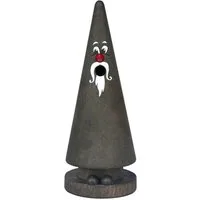 Crottendorfer Räuchermännchen Ziegenbein - Karli König - grau - 13cm, mit Humor und Herz für die Weihnachtszeit - Made in Germany