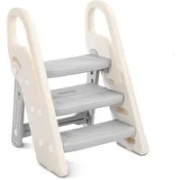 Onasti Baby-Toilettensitz Tritthocker für Kinder 3 Stufen Faltbar