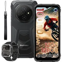 blackview FORT incl. W60 Smartwatch Android 15, 10000mAh, Outdoor Smartphone (128 GB Speicherplatz, 6.56”, 90Hz, fingerprint, NFC,10000mAh, 18W)