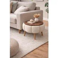 Skye Decor Couchtisch Papatya (1-St), Eschenholz, Rund