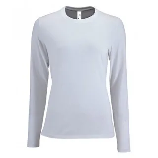 SOLS Damen T-Shirt Imperial, langärmlig (Weiß)