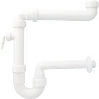 Haas Otto Siphon PP-Raumspar-Siphon 1¼" und 1½" mit Geräteanschluss DN 32 - DN 50