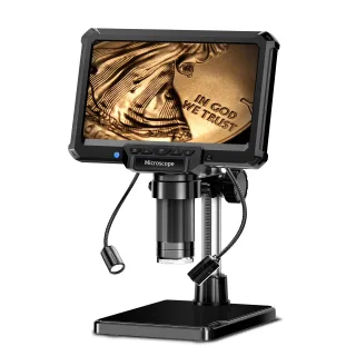 MUSTOOL MK7 Digital Microscope 50X-1000X Magnification 7 Inch IPS Screen8 LED Lights Adjustable USB Connection Photo Vid