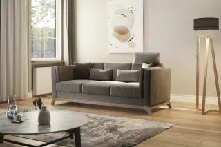 Home affaire 3-Sitzer "Viva" mit Holzrahmen aus Buche