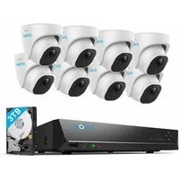 Reolink Überwachungskamera RLK16-820D8-A 4K PoE (Außenbereich, Videoüberwachungsset, Videoüberwachung mit 8X 8MP PoE IP Kamera und 16CH 4TB HDD NVR, Personenerkennung und Fahrzeugerkennung, IP66, 30M IR Nachtsicht)