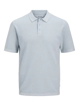 JACK&JONES - JJEGEORGE KNIT POLO SS SN Chambray Blue - Gr. - L