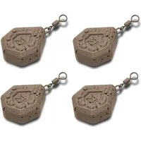 Delphin.sk Karpfenblei Blei SET Gewicht Karpfen CyberBARBED Voll 60g 80g 100g 120g BLEIFREI, (4-St), Natürliche Braunton Farben