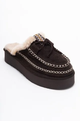 Yalina Leder-Platform-Mokassin-Slipper