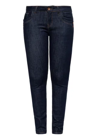 Amor, Truth & Trust Damen Red Selvedge Slim Fit Jeans Leoni dunkelblau