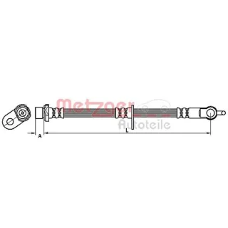Metzger Bremsschlauch vorne links Citroen C1 Peugeot 107 Toyota Aygo