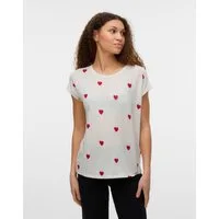 Vero Moda Kurzarmshirt VMAVA SS TOP MULTI AOP NOOS Materialmix, regular fit