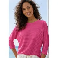 Vivance by Lascana 3/4-Arm-Shirt mit sommerlicher Waffelstruktur aus bügelfreier Strickqualität