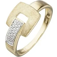 JOBO Fingerring, 585 Gold mit 22 Diamanten