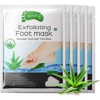 ALIVER Fußmaske Fußpflege Anti Hornhaut Socken mit Aloe Aliver, 5-tlg., Aloe vera