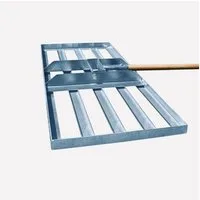 SattesGrün Rasenrechen Profi Rasenrakel Rakel zum Sanden Abziehen, Levelingrake Flächenebner Leveler Lawnleveling ohne Stiel