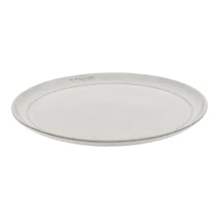Staub Dining Line Teller flach 26 cm, rund, Weisser Trüffel, Keramik