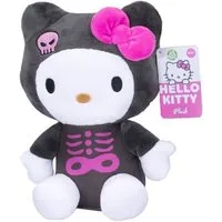 SANRIO Kuscheltier Hello Kitty Chococat Plüschtier schwarz Skelett-Outfit ca. 23 cm (Set, 1-St., Geschenk-Set), Cooles Plüschtier im Skeleton-Look – flauschig & stylisch Geschenke