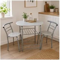HTI-Living Essgruppe Tischgruppe Sonoma Merit, (Set, 3-tlg., 1 Tisch, 2 Stühle), Essgruppe 1 Tisch 2 Stühle