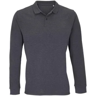 SOLS - "Planet" Poloshirt für Herren/Damen Unisex Langärmlig (Holzkohle-Mergel)