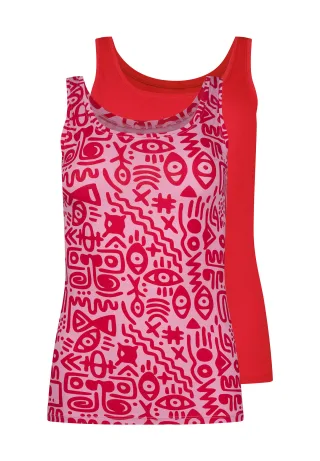 SKINY - Skiny Damen Tanktop Doppelpack SKINY ADVANTAGE Cotton Stretch kuranyipink selection - Gr. - 36
