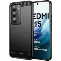CoolGadget Handyhülle Carbon Handy Hülle für Xiaomi Redmi 15 5G 6,9 Zoll, robuste Telefonhülle Case Schutzhülle für Xiaomi Redmi 15 Hülle