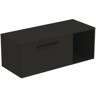 Ideal Standard Möbel-Set 120cm i.life B 1 Auszug 1 off.Fach Gr.Schwarz Carbongrau matt, T5758NV T5758NV