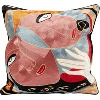 Kare Design Dekokissen Art Line Two Face, Kissenhülle mit Füllung, 50x50 cm, stützt Kopf und Nacken angenehm und sorgt für erholsamen Schlaf