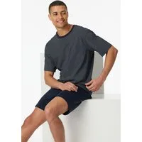 Schiesser Shorty Comfort Essentials (2 tlg) mit gemustertem Oberteil