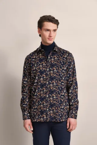 Bugatti Herren Hemd mit grafischem Print